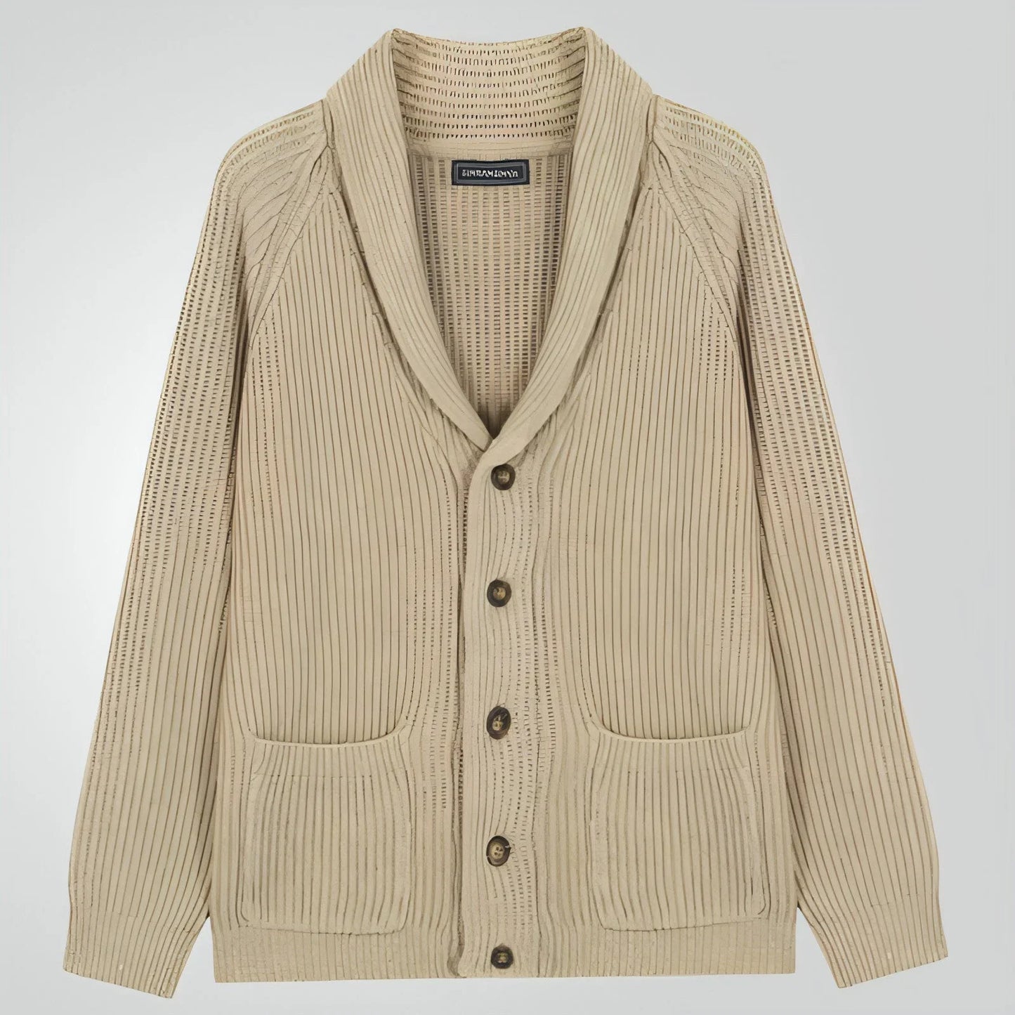 Men's Lapel Knitting Cardigan Fashion Button Sweater With Pockets - Which Mark