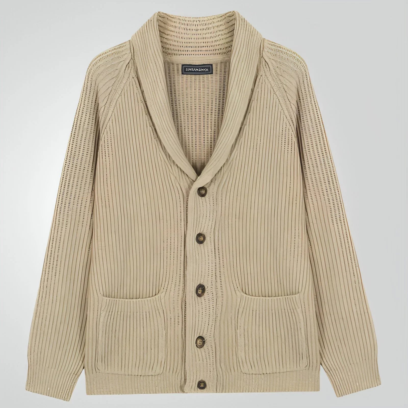 Men's Lapel Knitting Cardigan Fashion Button Sweater With Pockets - Which Mark