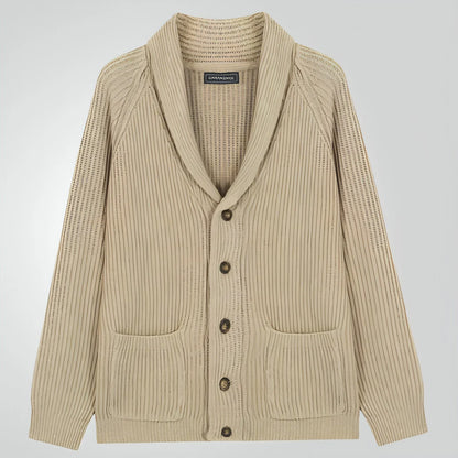 Men's Lapel Knitting Cardigan Fashion Button Sweater With Pockets - Which Mark