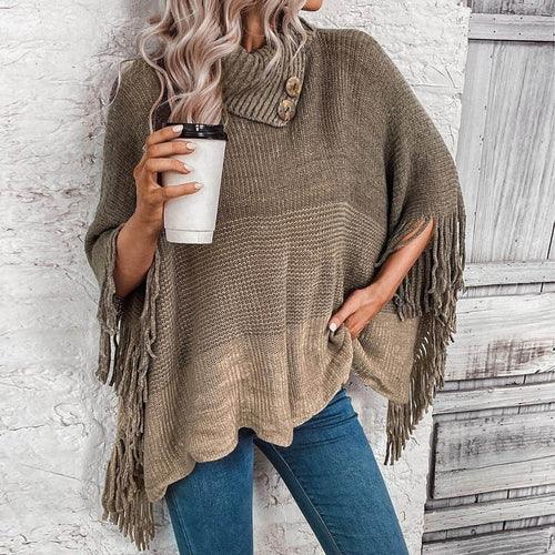 Sweater Lapel Pullover Gradient Women - Which Mark