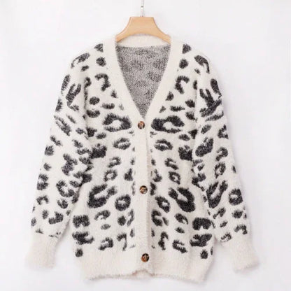UrbanFur™ – Long Sleeve Leopard Knit Cardigan - Which Mark