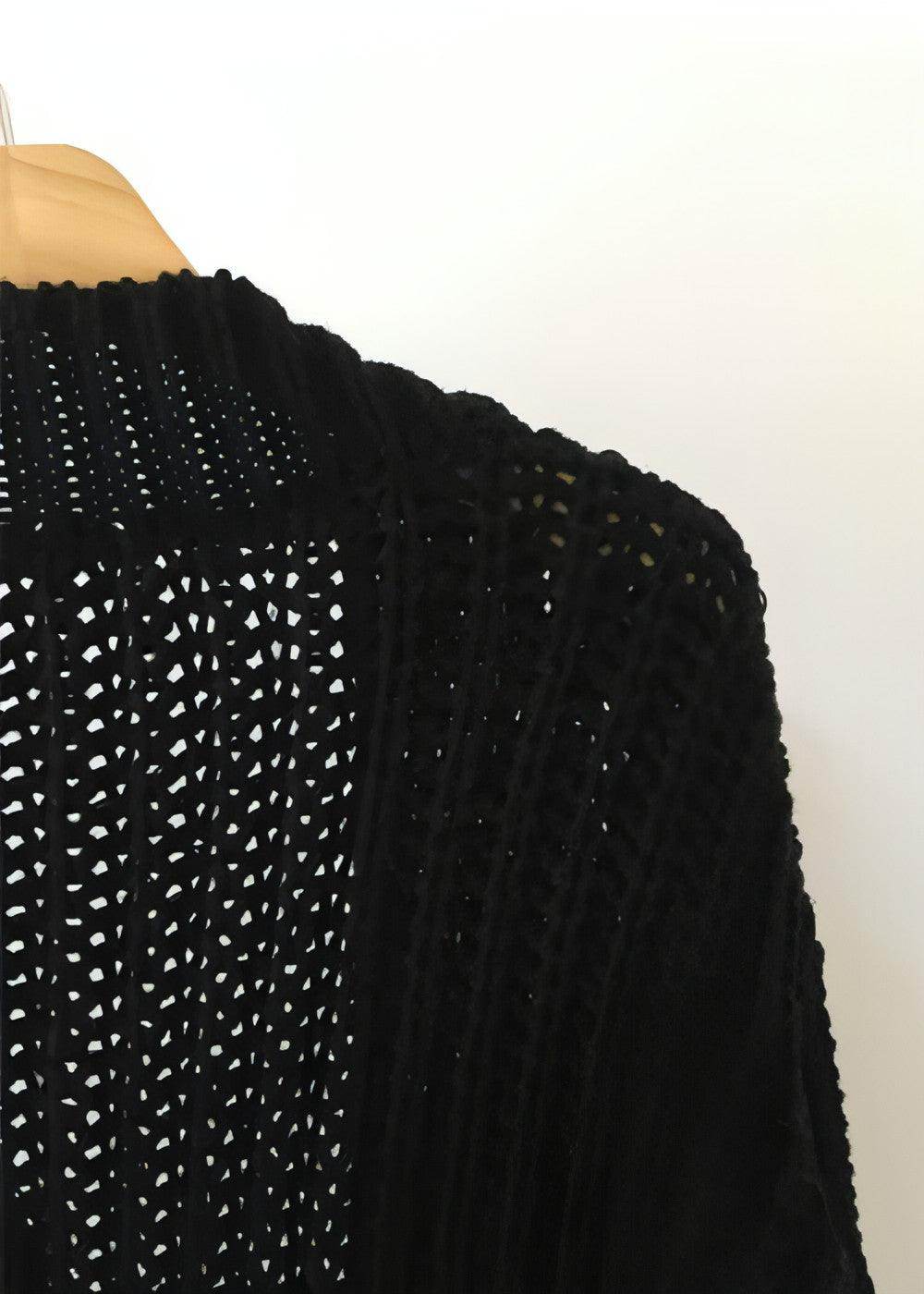 Retro Lazy Coat Loose Mid-length Sweater Jacket Women - Which Mark