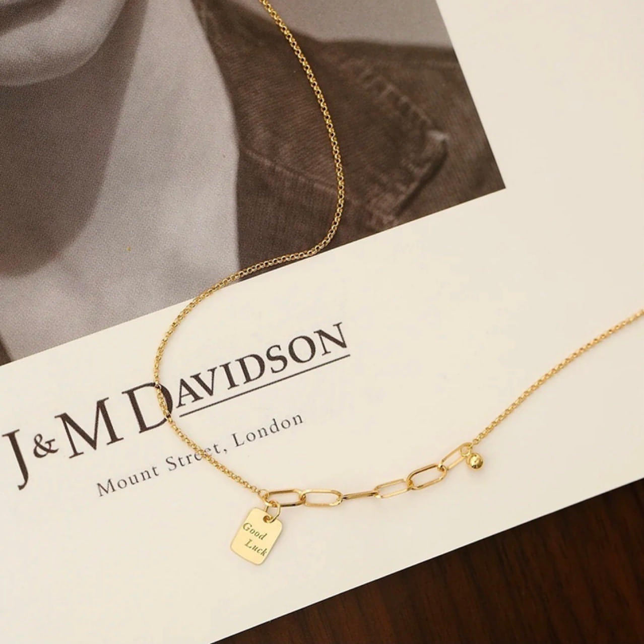 18K Gold Square Necklace Bracelet For Women - Which Mark