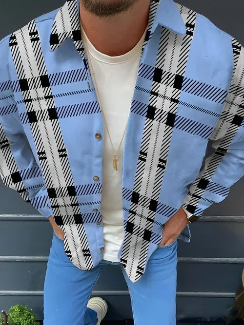 A1. W. Suit Jacket Loose Lapels Double Pocket Jacket Long Sleeve Men - Which Mark
