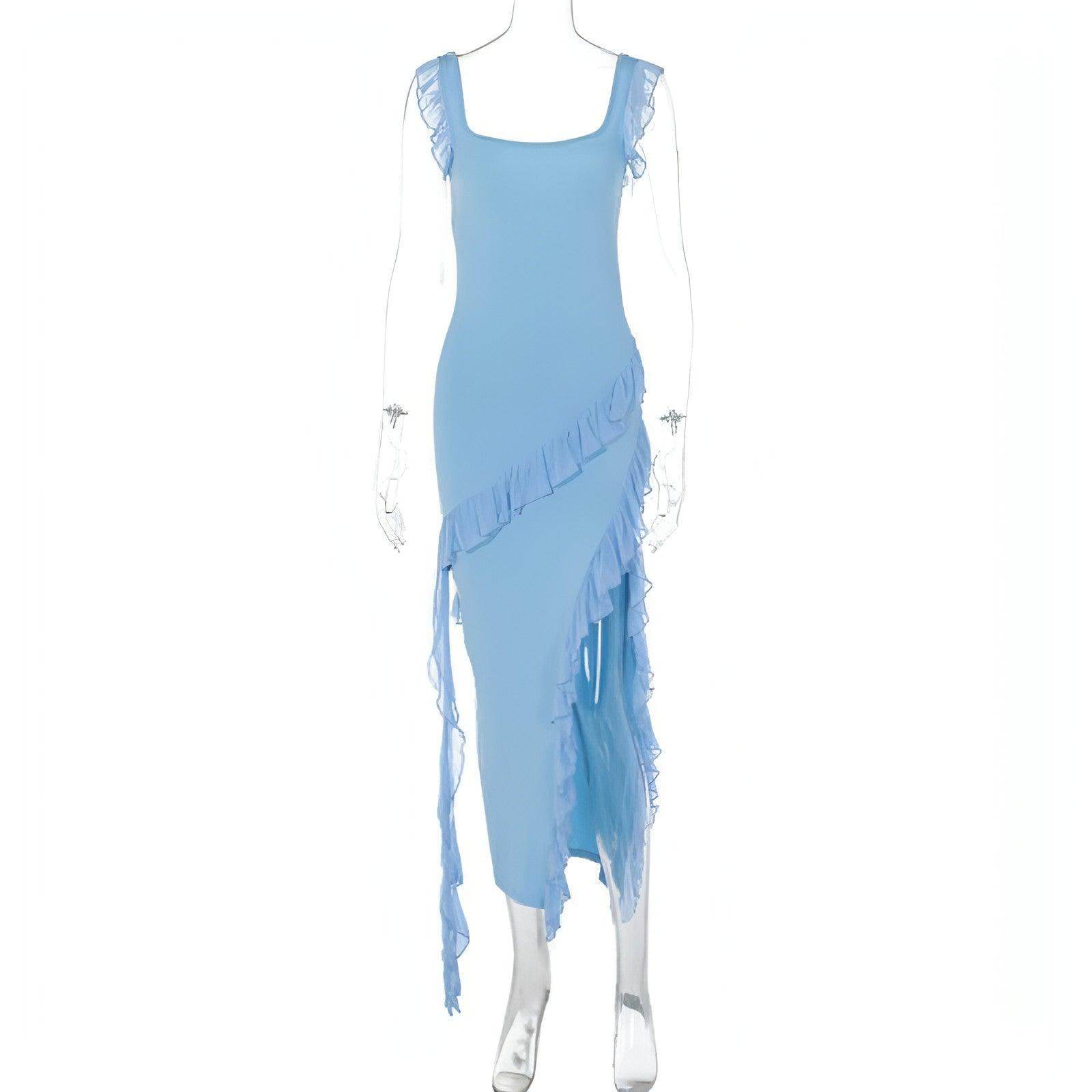 Female Summer Fashionable Stringy Selvedge Stitching Temperament Dress - Which Mark
