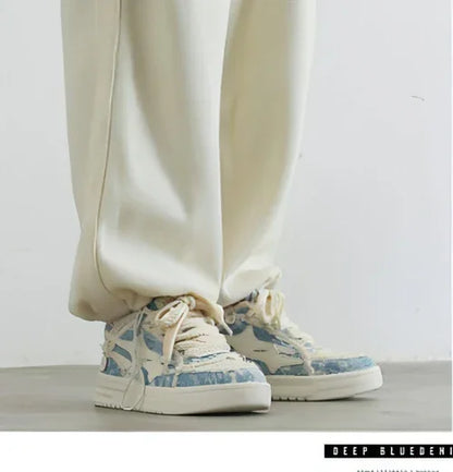 Korean Style Casual Breathable White Shoes Men - Which Mark