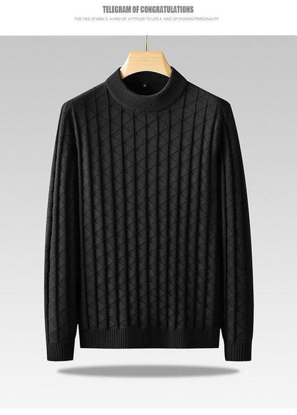 Men's Plus Size Knitted Sweater - Which Mark