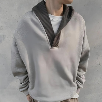 Hooded Sweater Men's Patchwork Coat - Which Mark