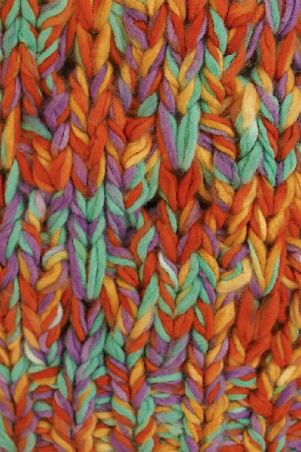 A.1 Hand-woven VG Rainbow Woven Lantern Sleeve Knitted Sweater Women - Which Mark