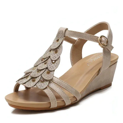 Women's Sandals Boho Bohemia Wedge Shoes Party Daily Beach Shoes - Which Mark