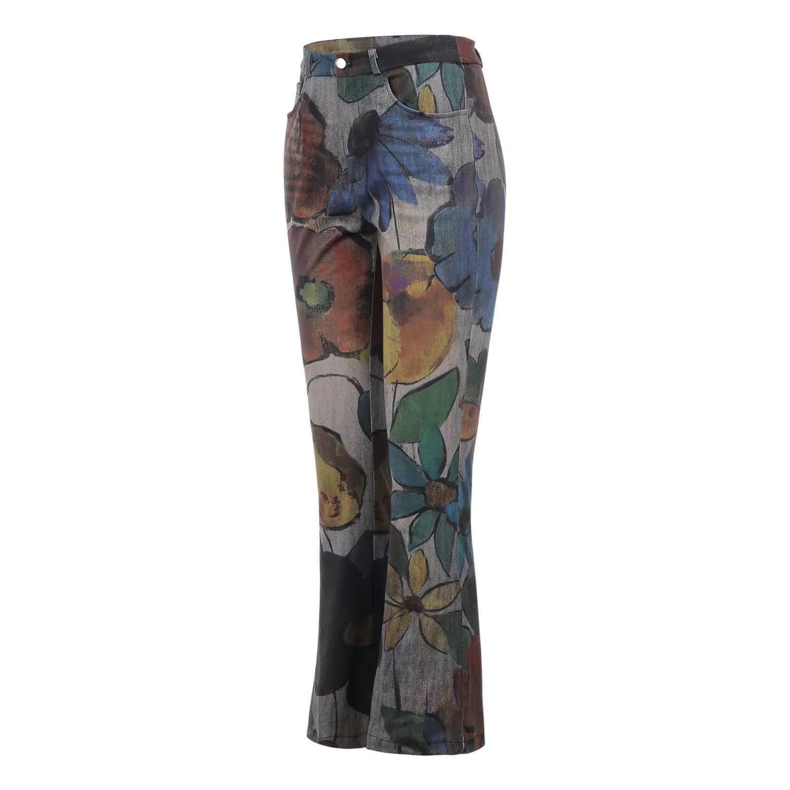 Women's Casual Pants Floral Thin Trousers - Which Mark