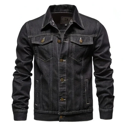 Jacket Men Casual Blue Lapel Jeans Jackets Qualit - Which Mark