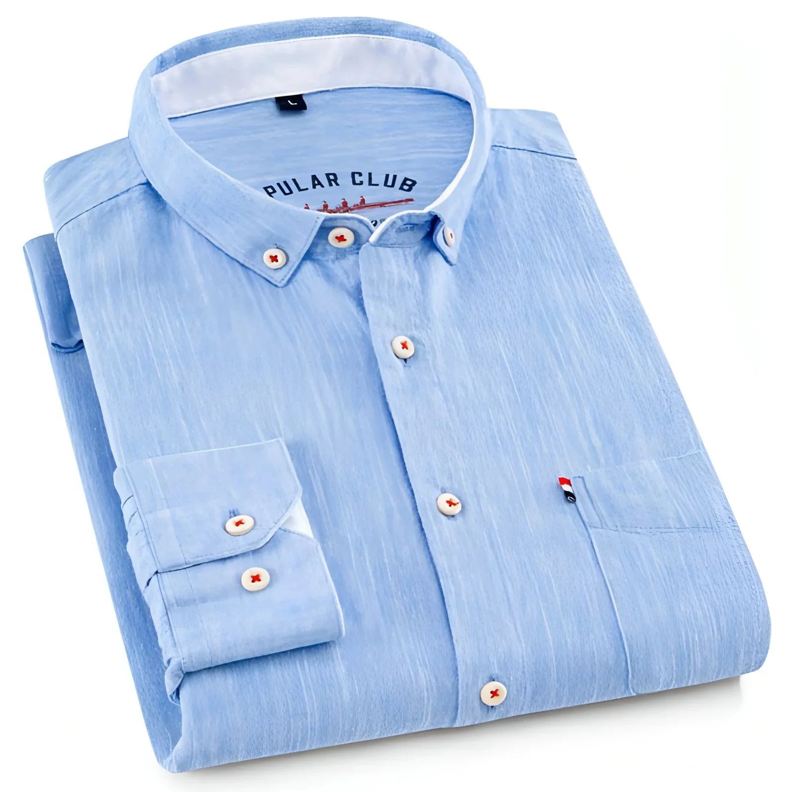 Long Sleeve Cotton Linen Slim Fit Fashion Casual Linen DressShirt Men - Which Mark