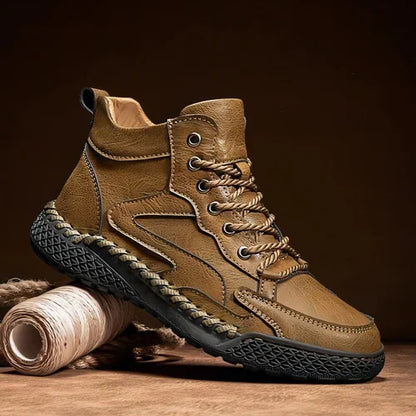 Winter Plush Insulated High Top Leather Shoes Men - Which Mark