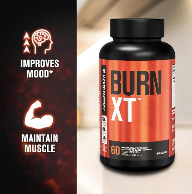 Burn-XT Body Recomposition for Men & Women - Improve Focus & Increase Energy - Premium Acetyl L-Carnitine, Green Tea Extract, Capsimax Cayenne Pepper, & More - 60 Natural Veggie Pills - Which Mark