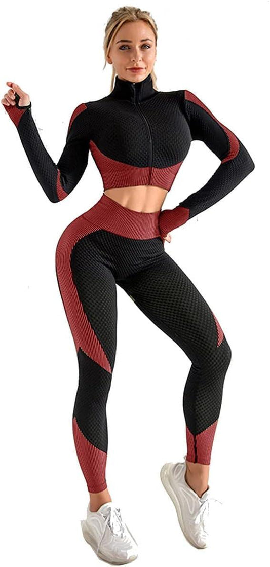 Veriliss 3pcs Seamless Outfit Workout Sets Gym for Women, Fitness Sports School Running Clothes Yoga Sportswear - Which Mark