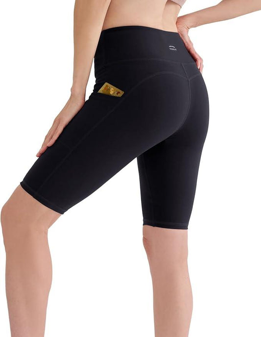 ALONG FIT 5" 11" High Waisted Biker Shorts for Women with Pockets Workout Gym Yoga Compression Short Squat Proof Leggings - Which Mark