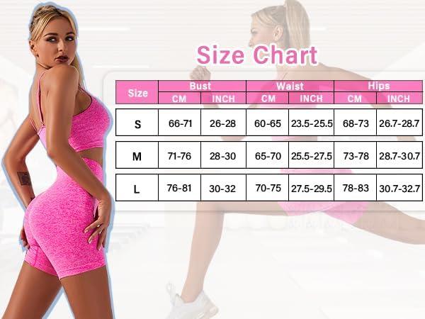 HANERDUN 2 Piece Workout Set for Women Outfit Gym High Waist Leggings with Sport Bra - Which Mark