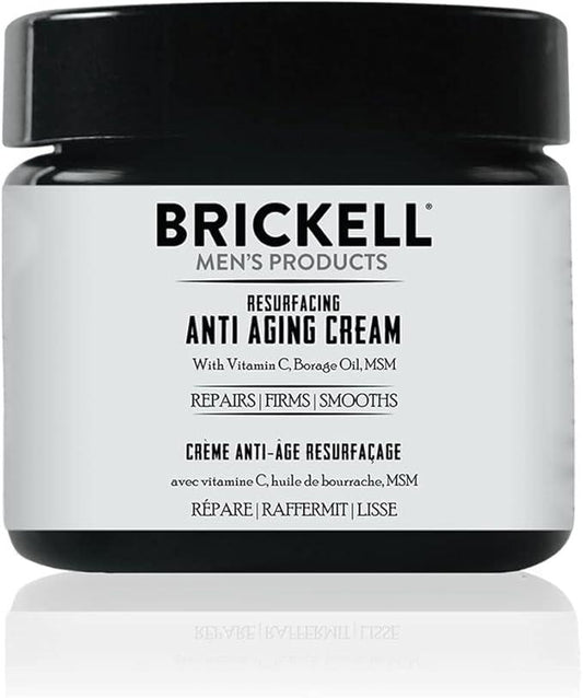 Brickell Men's Products Resurfacing Anti-Aging Cream For Men, Natural and Organic Vitamin C Cream, 2 Ounce, Unscented - Which Mark