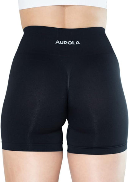 AUROLA Dream Collection Workout Shorts for Women High Waist Seamless Scrunch Athletic Running Gym Yoga Active Shorts - Which Mark