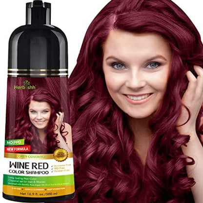 Herbishh Color Shampoo for Gray Hair – Colors in Minutes – Lasts Up To 2-3 Weeks – 500 mL - Hair Dye Shampoo Conditioner 3-In-1 Color – | Herbishh (Dark Brown) - Which Mark