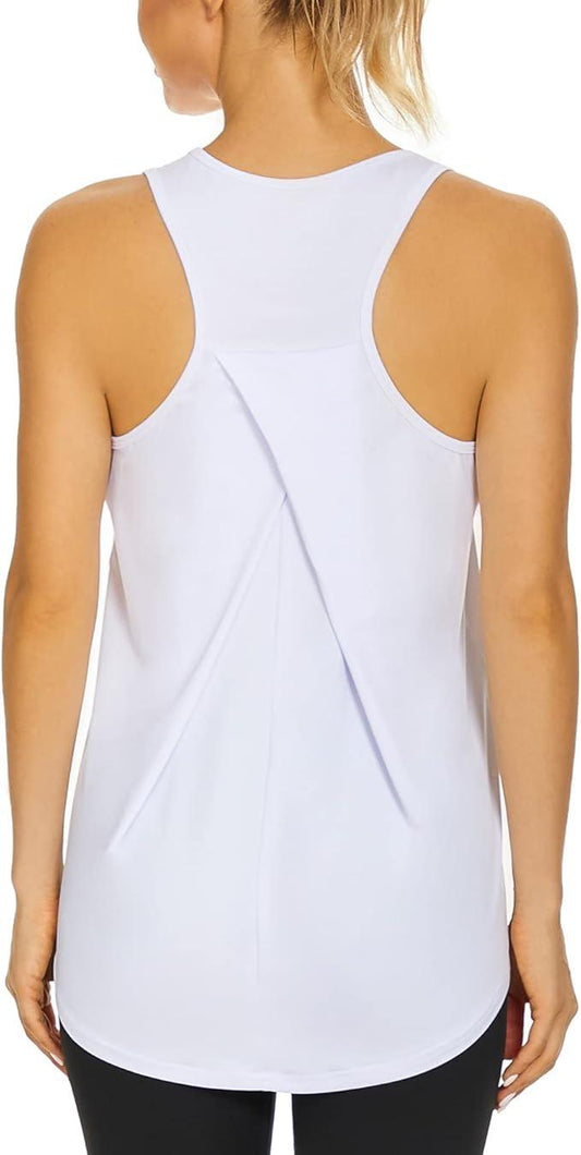 HLXFHB Workout Tank Tops for Women Gym Exercise Athletic Yoga Tops Racerback Sports Shirts - Which Mark