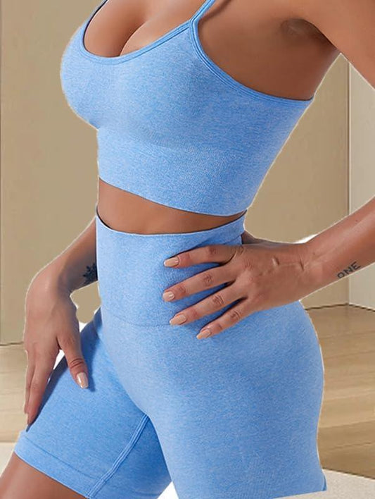 HANERDUN 2 Piece Workout Set for Women Outfit Gym High Waist Leggings with Sport Bra - Which Mark