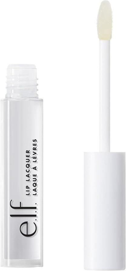 e.l.f. Lip Lacquer, Nourishing, Non-Sticky Ultra-Shine Lip Gloss With Sheer colour, Infused With Vitamins A & E, Vegan & Cruelty-Free, Clear - Which Mark