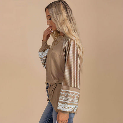 Sweater Round Neck Long Sleeves Top For Women - Which Mark