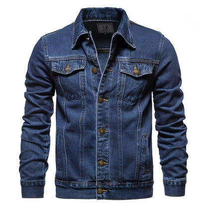 Jacket Men Casual Blue Lapel Jeans Jackets Qualit - Which Mark