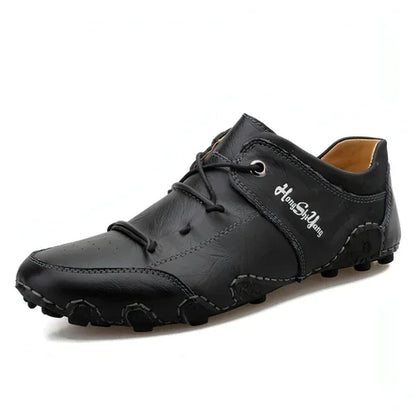 Spring New Men's Large Size Casual Leather Shoes Trend Hand-sewn - Which Mark