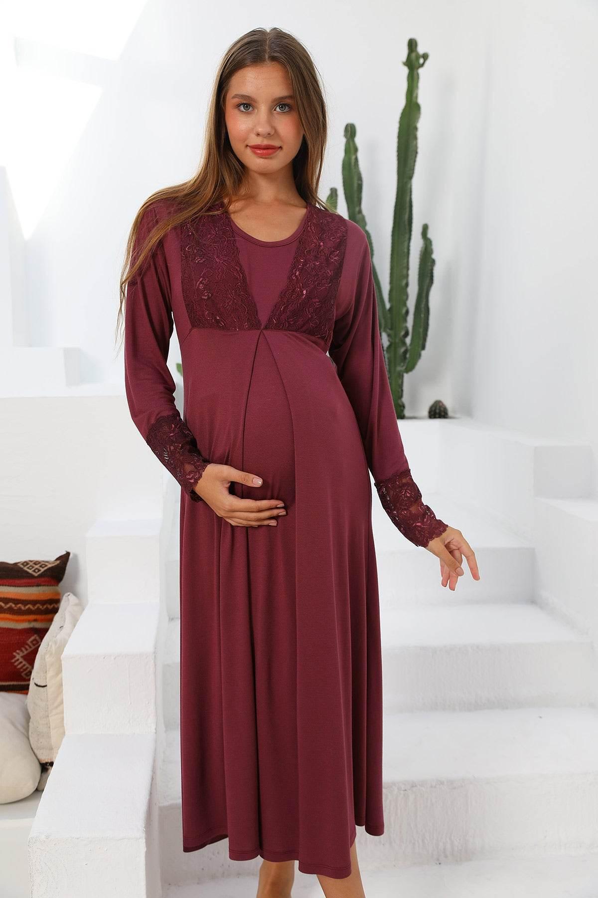 Shopymommy 55102 Silence Lace Embroidered Maternity & Nursing - Which Mark