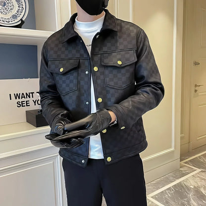 Spring And Autumn Collar Jacket Fashion Men - Which Mark