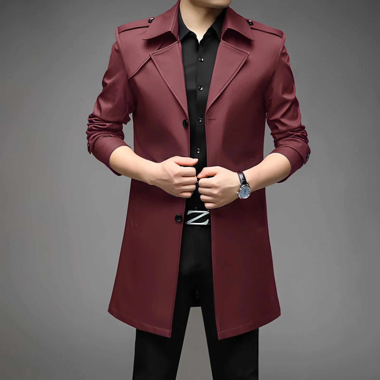 UrbanLayer™ – Mid-Length Trench Coat for Men - Which Mark