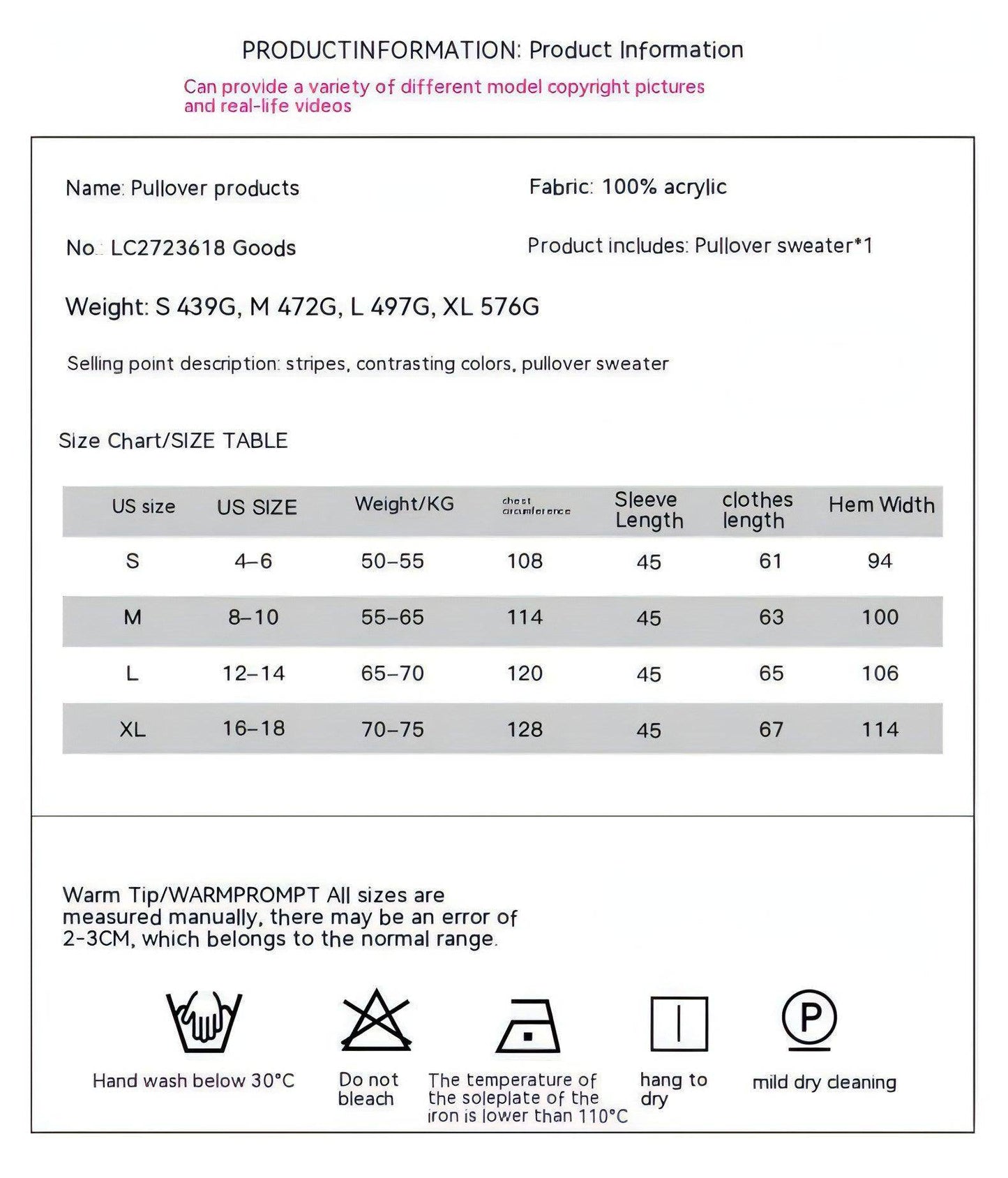 Loose Color Pullover Regular Sleeve Sweater Women - Which Mark