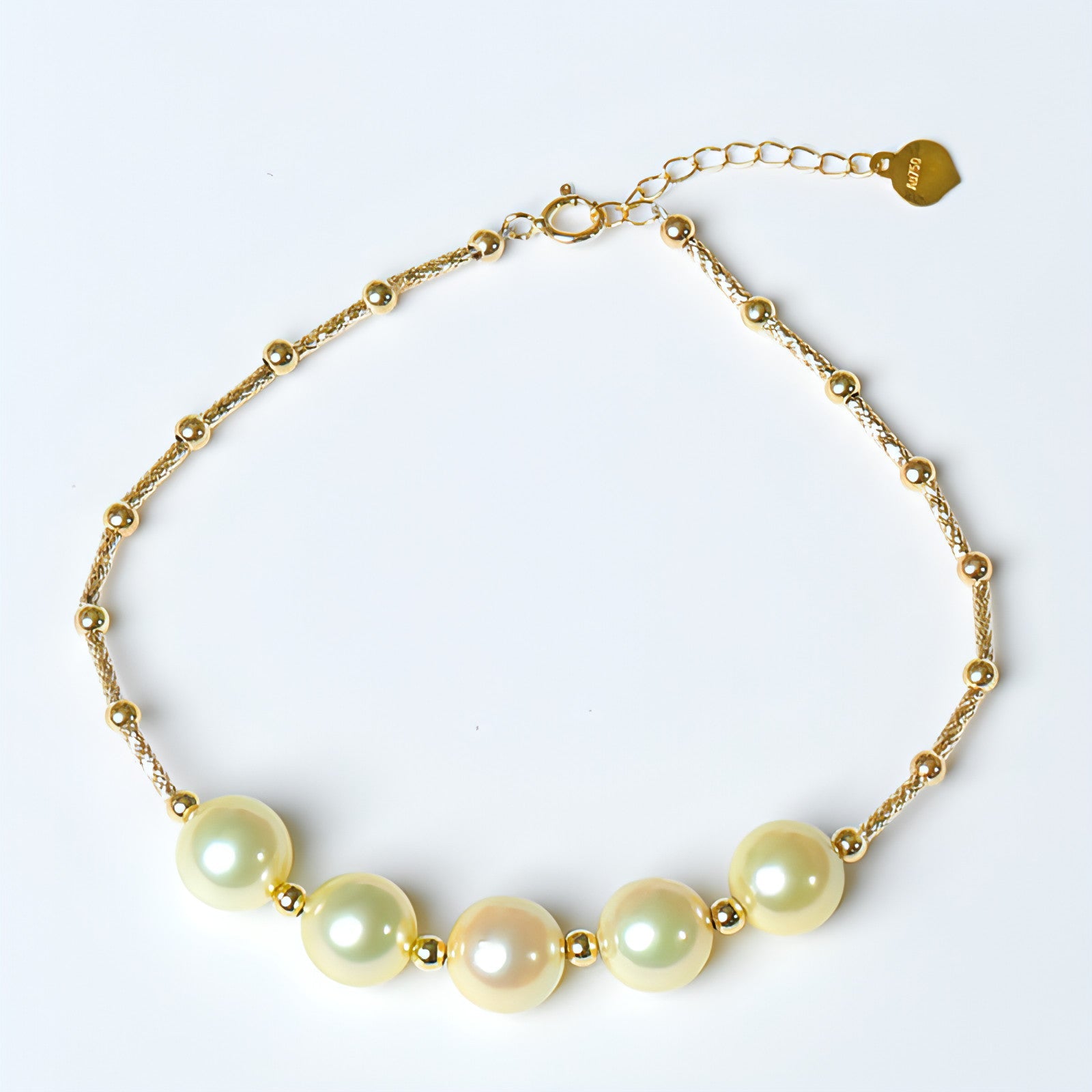 European And American New Light Gold Pearl Bracelet - Which Mark