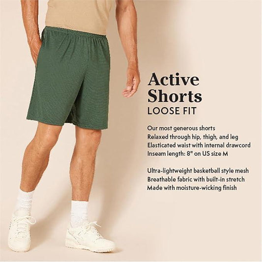 Amazon Essentials Mens 2-Pack Loose-Fit Performance ShortsShort - Which Mark