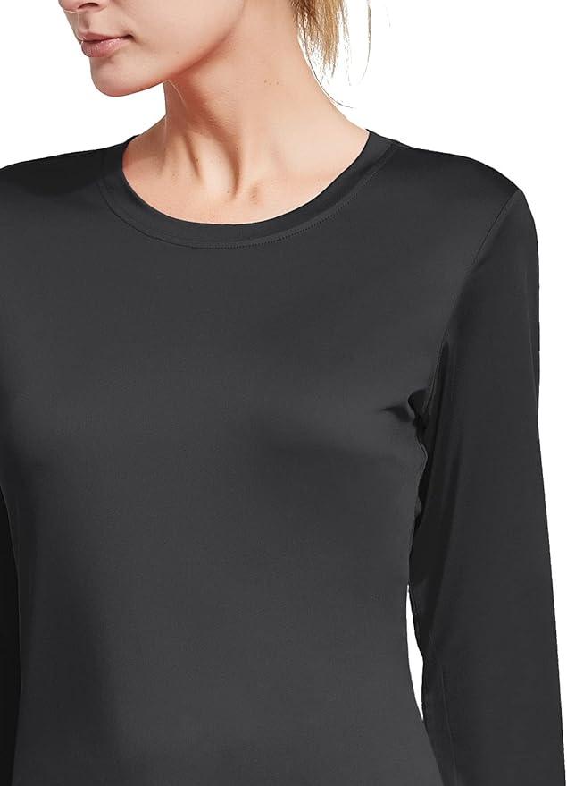 baleaf Long Sleeve Workout Tops for Women Running Athletic Shirts Active Quick Dry Lightweight Moisture Wicking - Which Mark