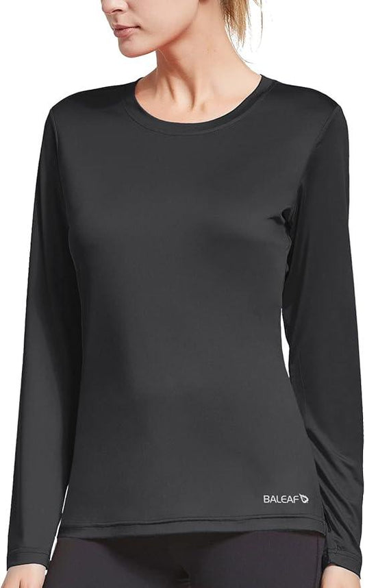 baleaf Long Sleeve Workout Tops for Women Running Athletic Shirts Active Quick Dry Lightweight Moisture Wicking - Which Mark