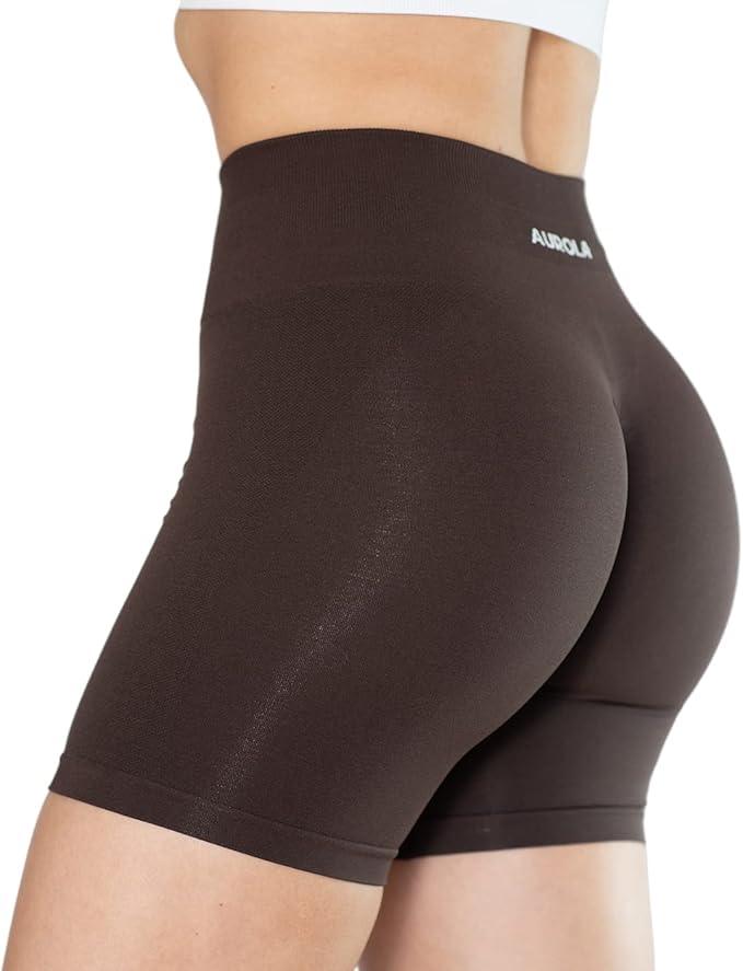 AUROLA Intensify Workout Shorts for Women Seamless Scrunch Short Gym Yoga Running Sport Active Shorts - Which Mark