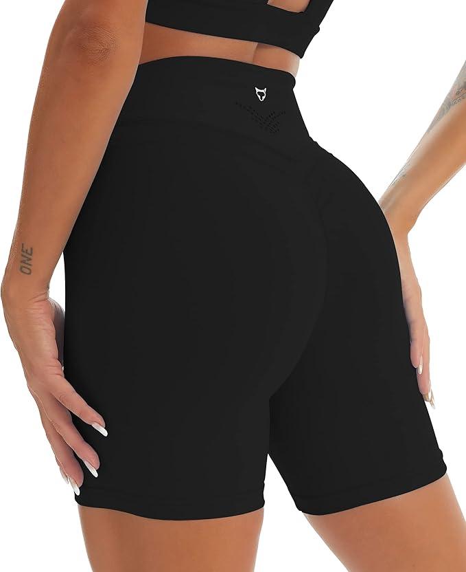 TomTiger Yoga Shorts for Women Tummy Control High Waist Biker Shorts Exercise Workout Butt Lifting Tights Women's Short Pants - Which Mark