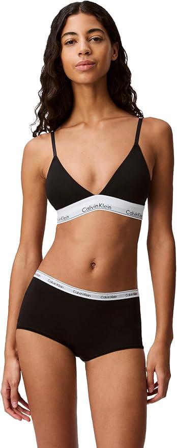 Calvin Klein womens Motive Cotton Lightly Lined Bralette - Which Mark