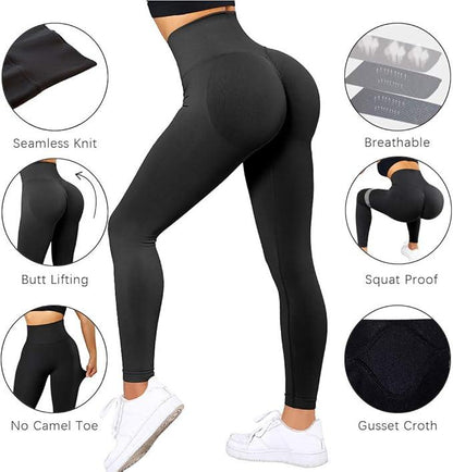 SUUKSESS Women Scrunch Butt Lifting Seamless Leggings Booty High Waisted Workout Yoga Pants, #1 Upgrade - Which Mark