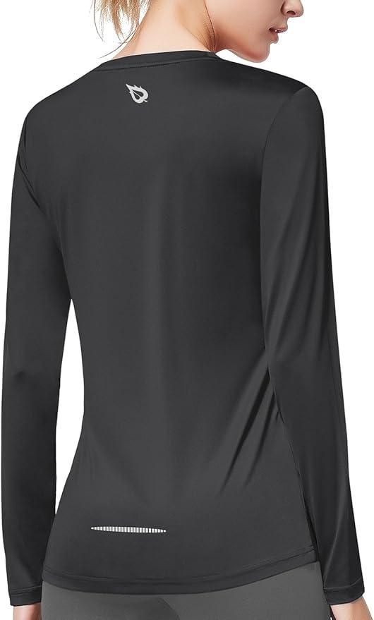 baleaf Long Sleeve Workout Tops for Women Running Athletic Shirts Active Quick Dry Lightweight Moisture Wicking - Which Mark