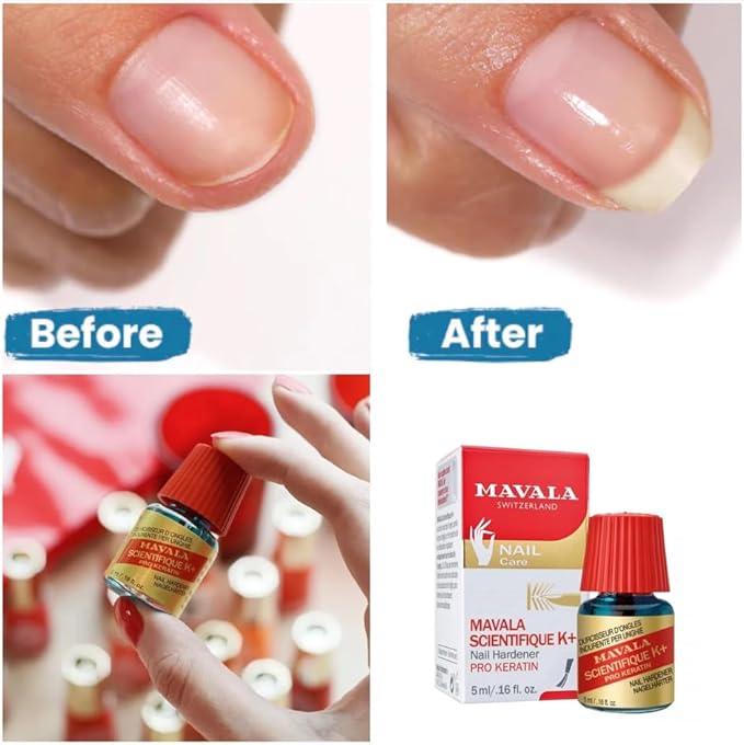 MAVALA Scientifique K+ | Nail Hardener & Strengthener | Pro Kertain | All natural ingredients penetrating nail hardener | Cruelty Free & Vegan | Quick Results| 5 mL | Easy Application | Premium Swiss Nail Care | 100% Made in Geneva, Switzerland | - Which Mark