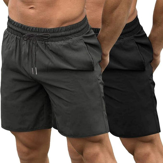 COOFANDY Men's 7 Inch Gym Workout Shorts 2 Pack Quick Dry Running Athletic Shorts with Pockets - Which Mark