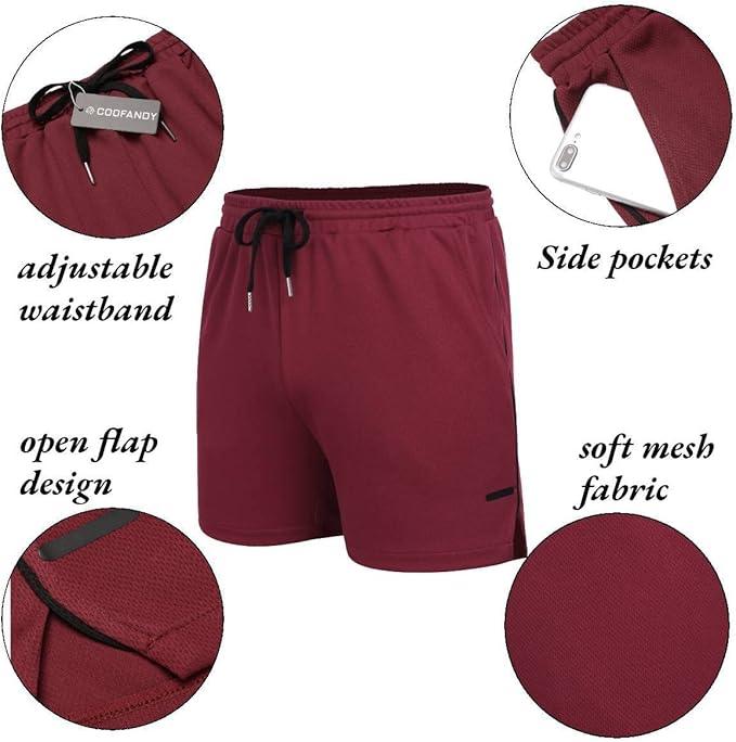 COOFANDY Men's 2 Pack Gym Workout Shorts Mesh Lightweight Bodybuilding Pants Training Running Sports Jogger with Pockets - Which Mark