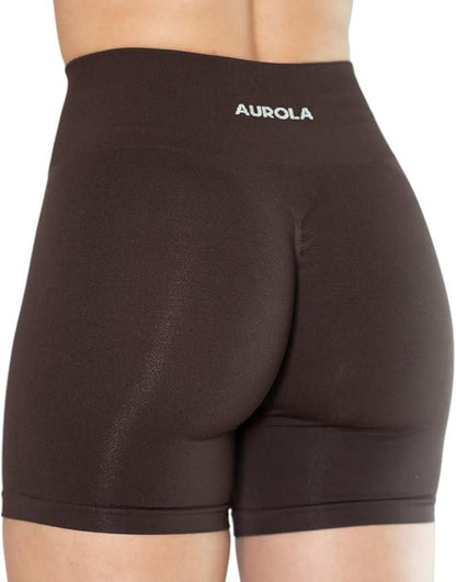 AUROLA Intensify Workout Shorts for Women Seamless Scrunch Short Gym Yoga Running Sport Active Shorts - Which Mark