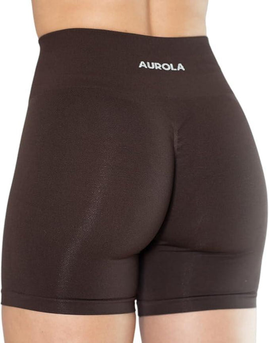AUROLA Intensify Workout Shorts for Women Seamless Scrunch Short Gym Yoga Running Sport Active Shorts - Which Mark