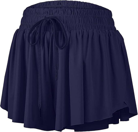 Blaosn Flowy Athletic Shorts for Women Gym Yoga Workout Running Tennis Skirt Comfy Skort Lounge Cute Clothes Casual Summer - Which Mark